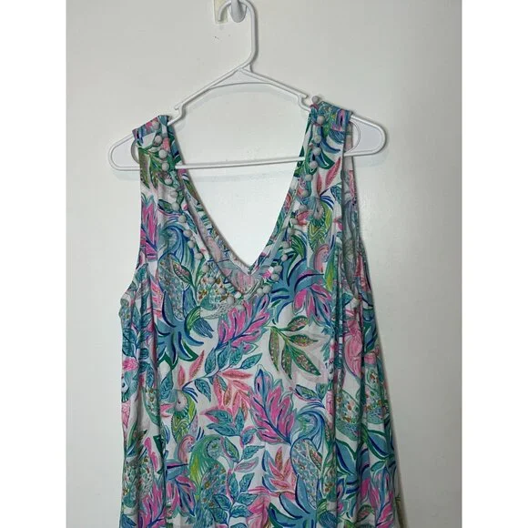 Lilly Pulitzer Camila Dress Resort White Toucan Do It Better Print Size XXL - Picture 3 of 11